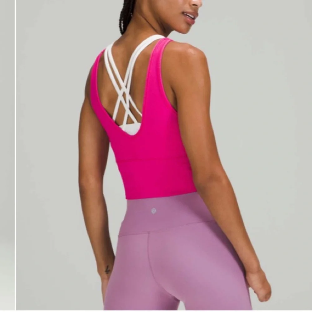 Lululemon Power Pivot Tank Top  Sonic Pink Size 16